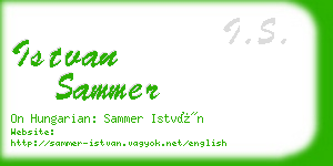 istvan sammer business card